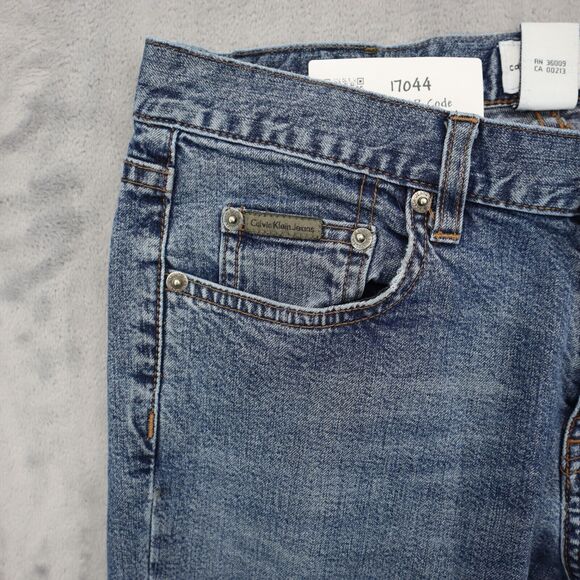 Calvin Klein Pants Womens 7 Blue Bootcut Low Rise Button Medium Wash Denim Jeans - Picture 7 of 16